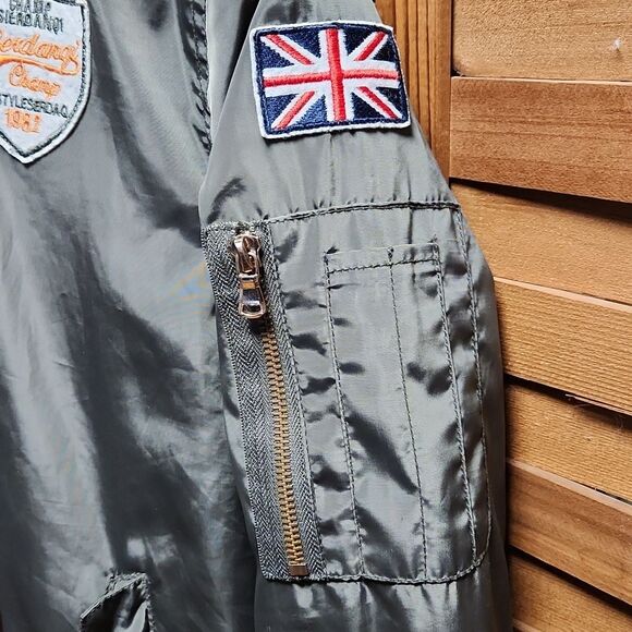 Ci Sono Originals Olive Green Orange Jacket Patches Women Size S Polyester - Picture 5 of 6